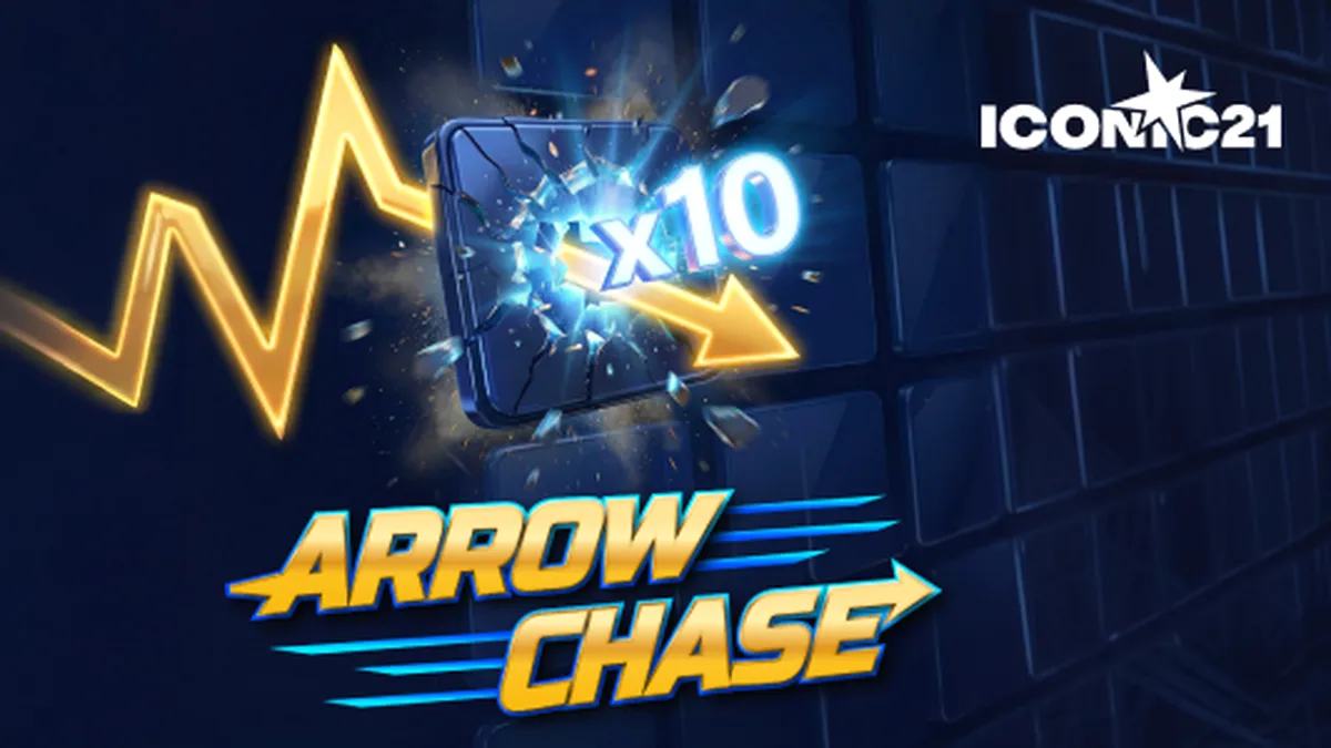 Isang visual na representasyon ng Arrow Chase na nagpapakita ng grid at arrow